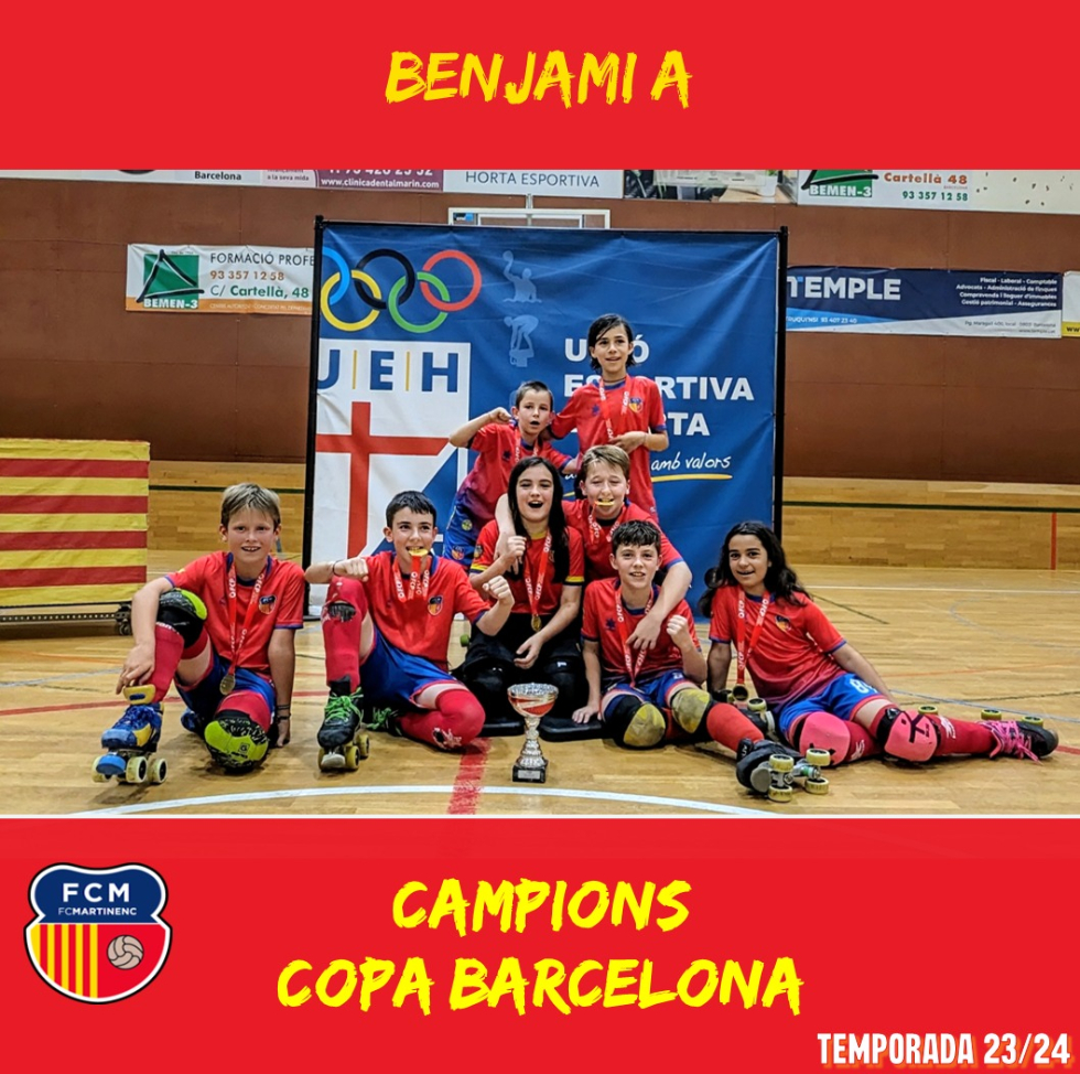 El Benjamí A d’hoquei patins, CAMPIÓ de la Copa Barcelona